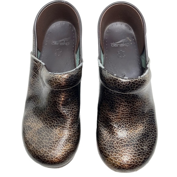 DANSKO Brown Bronze Pro Professional Clogs Loafers Comfort Slip On Shoes sz 40 - Picture 7 of 16